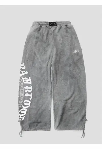 badblood 그레이 스웨트 팬츠 로고 프린트