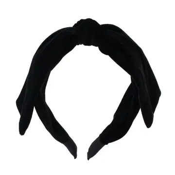 미사용 COUDRE 리본 머리띠 블랙