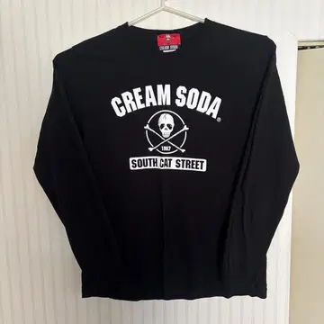CREAM SODA 스컬 디자인 긴팔 티셔츠 M