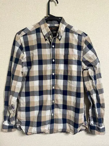 BEAMS PLUS 빔즈 체크 무늬 긴팔 셔츠 XS