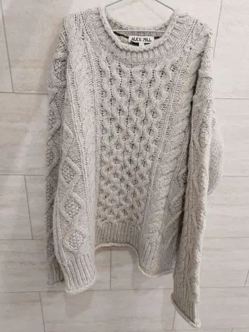 메리노울 ALEX MILL 케이블 니트 S 택 포함 새상품