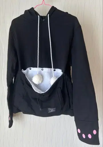 레어 정품 냥가루 후드티 블랙 M 사이즈 유니하비타트