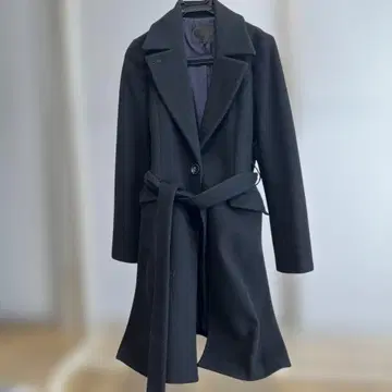 UNTITLED 블랙 코트 벨트 포함