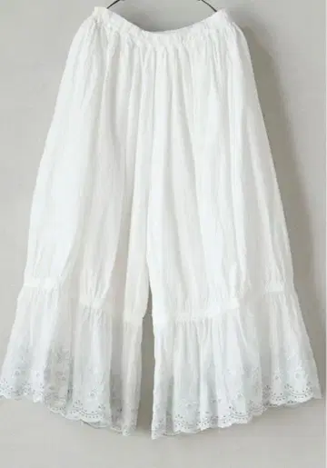 GASA* 가사일일야야 개더 헴 레이스 팬츠