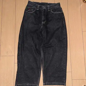 블랙 와이드 데님