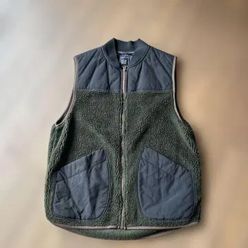 GAP MENS 올리브 그린 플리스 베스트 M 사이즈