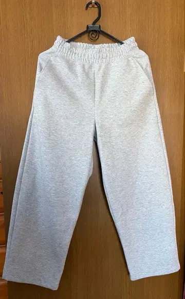 UNIQLO: C 맨투맨 와이드 팬츠 남성용 라이트 그레이 XS