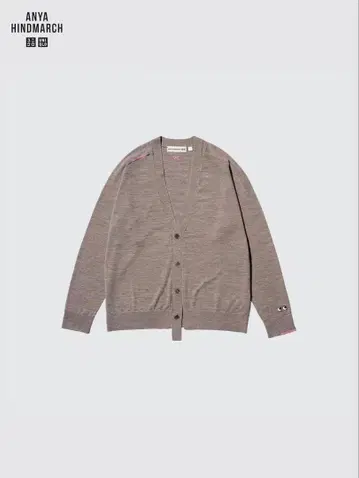 메리노 오버 사이즈 V넥 가디건 ANYA HINDMARCH