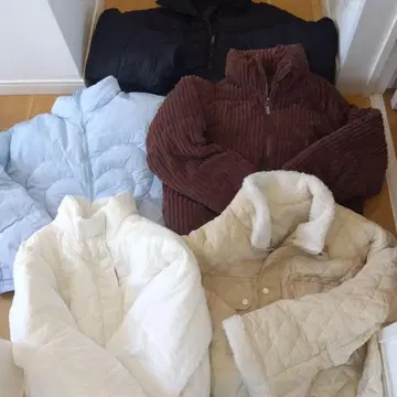 여성용 다운 아우터 귀엽고 멋스러운 5개 세트