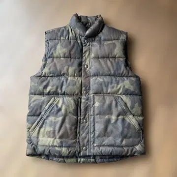 GAP MENS 카모플라주 패턴 퀼팅 베스트 S 사이즈