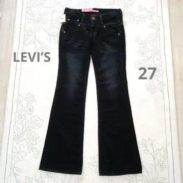 [ 미사용 ] LEVI'S LADY STYLE 코듀로이 팬츠 블랙 W27
