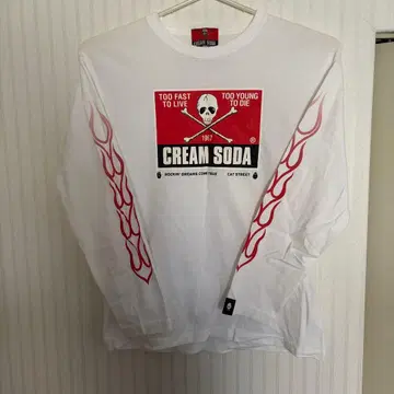 CREAM SODA 스컬 디자인 긴팔 T셔츠 L 사이즈