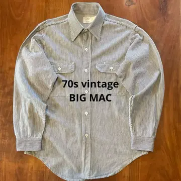 [새상품급] 70s 빈티지 BIG MAC 히코리 셔츠 긴팔 M