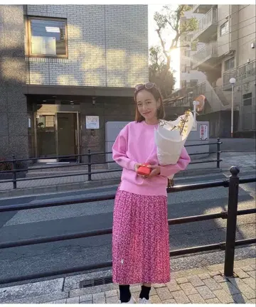 florets pleats skirt RosyMonster