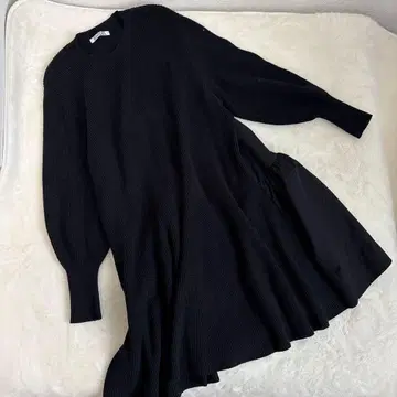 SNIDEL 블랙 니트 원피스 긴팔