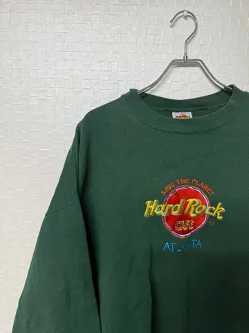 하드 록 카페 맨투맨 그린 ATLANTA