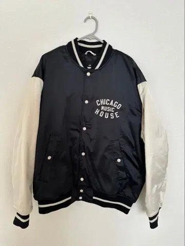 H&M 시카고 뮤직 하우스 바시티 자켓 L