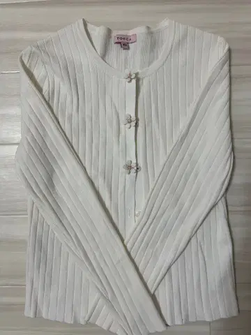 TOCCA 화이트 리브 가디건 XS