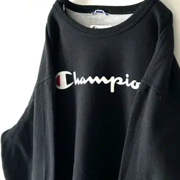챔피온 로고 맨투맨 트레이닝복 L 블랙 구제 의류 오센틱