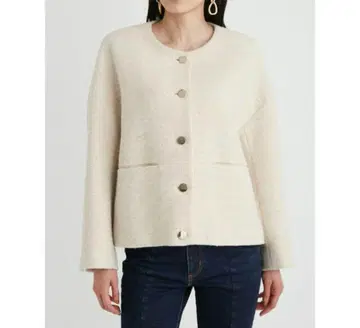 Mila owen 노카라 코쿤 금장 버튼 블레이저