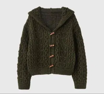 GENERAL IDEA 케이블 후드 부착 토글 버튼 가디건 카키 S