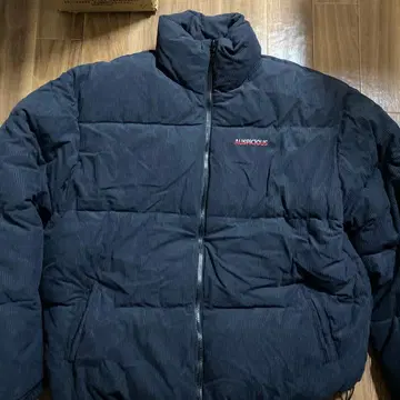 코듀로이 다운 자켓 XL 블랙