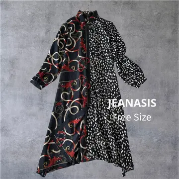 새상품급 JEANASIS 디자인 원피스 긴팔 셔츠 원피스
