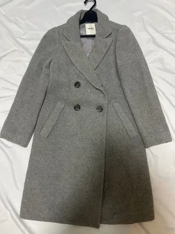 snidel 스나이델 더블 버튼 체스터 코트 그레이 울 50%