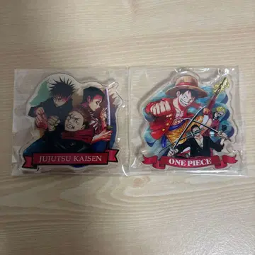 주술회전 & 원피스 아크릴 키 배지