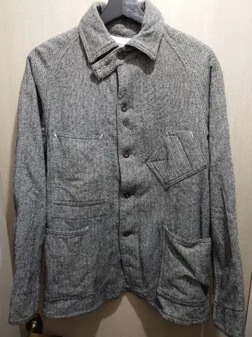 [ POST O'ALLS 울 헤링본 자켓 S ] 포스트