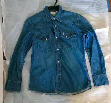 [새상품급] EDWIN 데님 셔츠 자켓 남성용 L 스테디셀러 웨스턴