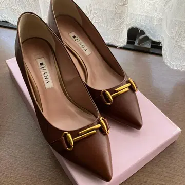 DIANA 브라운 스틸레토 펌프스 3.5cm 힐