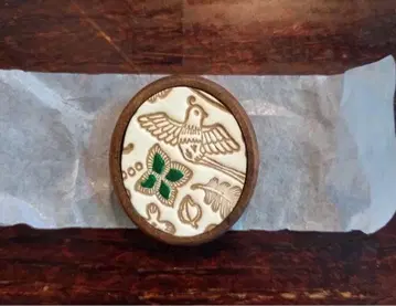 나카가와 마사시치 상점 문고 가죽 브로치 새