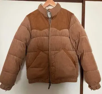 브라운 코듀로이 다운 자켓