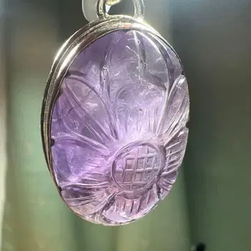 빈티지 실버 자수정 펜던트