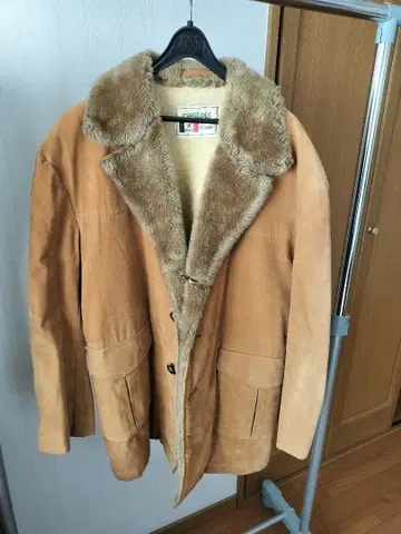 브라운 스웨이드 퍼 자켓