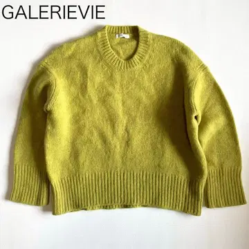 [갤러리 바이] 니트 스웨터 파인 울 크루넥 옐로우 컬러 S