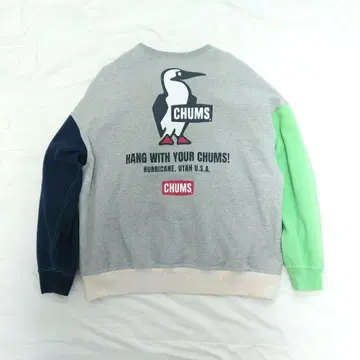 CHUMS 무라사키 스포츠 한정판 절개 컬러 맨투맨 M size