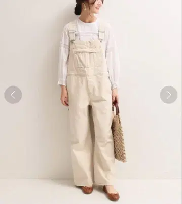 SLOBE IENA Ecru 빅 오버롤 38