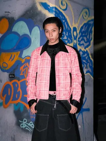 Has2sons 자켓 핑크 리버서블 y2k