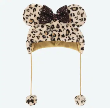 미사용 새상품 미니 마우스 레오파드 무늬 모자 팬캡