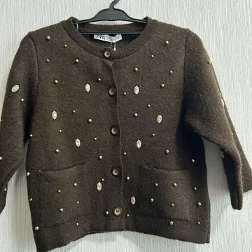ZARA 브라운 비쥬 가디건