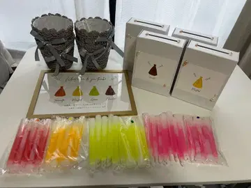 결혼식 드레스 색상 맞추기 퀴즈 세트 투표함 포함 응원봉 웨딩