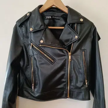 ZARA 블랙 라이더 자켓 여성용