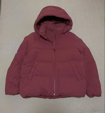 유니클로 다운 핑크 새상품급 심리스 다운 파카 S