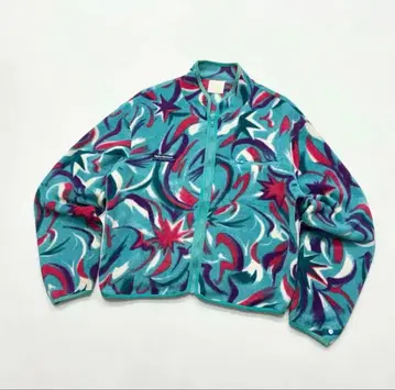 레어 90s 헬리 한센 올 패턴 집업 플리스 자켓