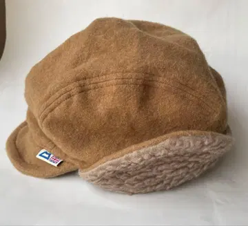 울 베이지 플라이트 캡 귀마개 포함