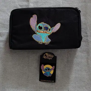 [레어] 스티치 힙백과 핀 배지 세트