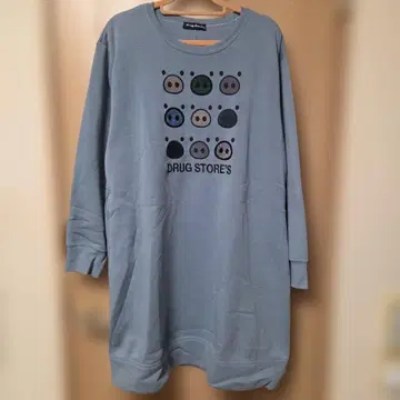 드럭 스토어즈 속기모 트레이닝복 튜닉 원피스 블루