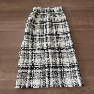 새상품급 머큐리 듀오 트위드 패턴 롱 스커트